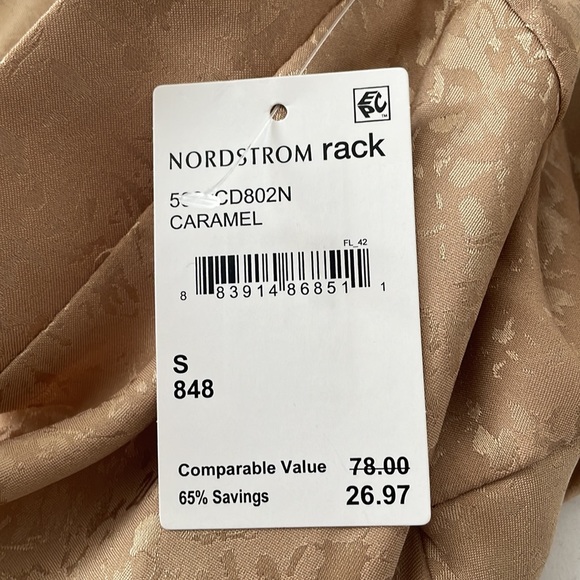 NWT Pull-On Satin Skirt with Front Slit - Picture 5 of 5